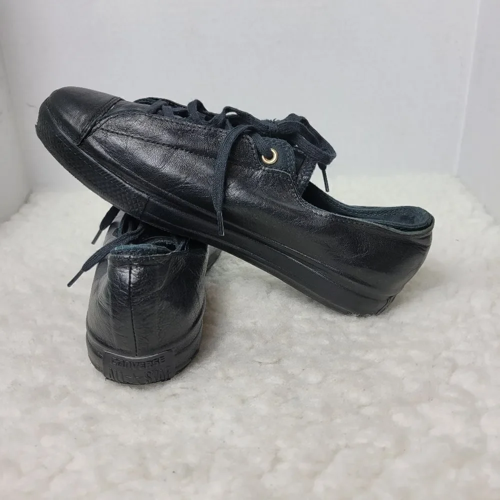 Converse C T All Star High Line Shroud Ox Women's Sneaker Size 8 Black Leather